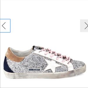 Golden Goose Superstar Glitter Lace-Up Sneakers